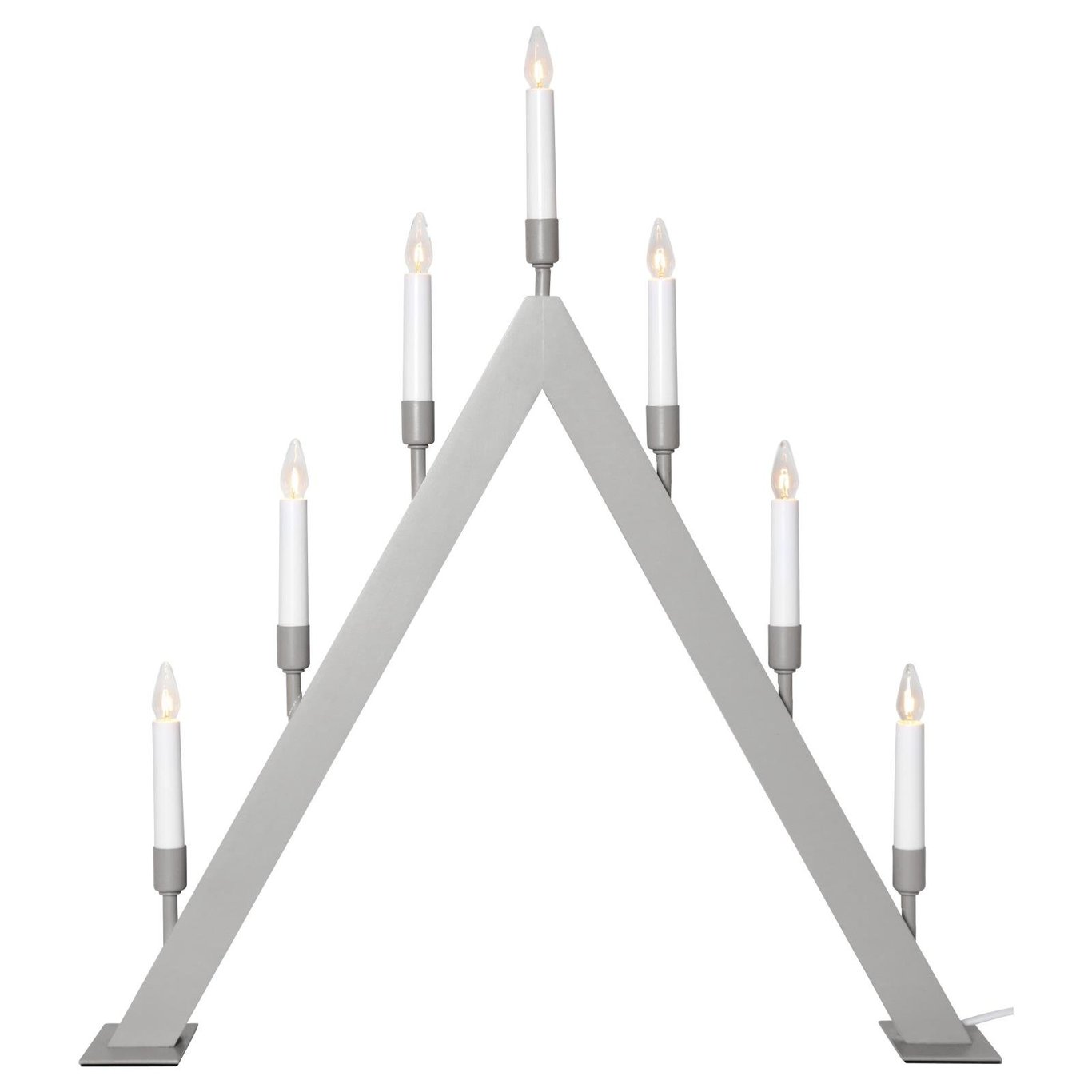 Ljusstake Vind Beige 55,5x63cm med sju ljus i en triangulär form