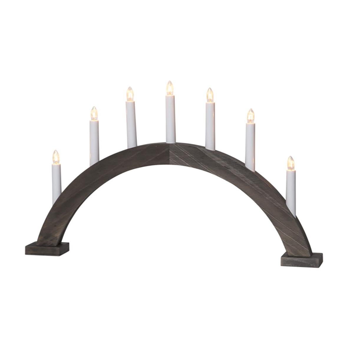 Brun ljusstake i form av en trappa med sju ljus, modern design