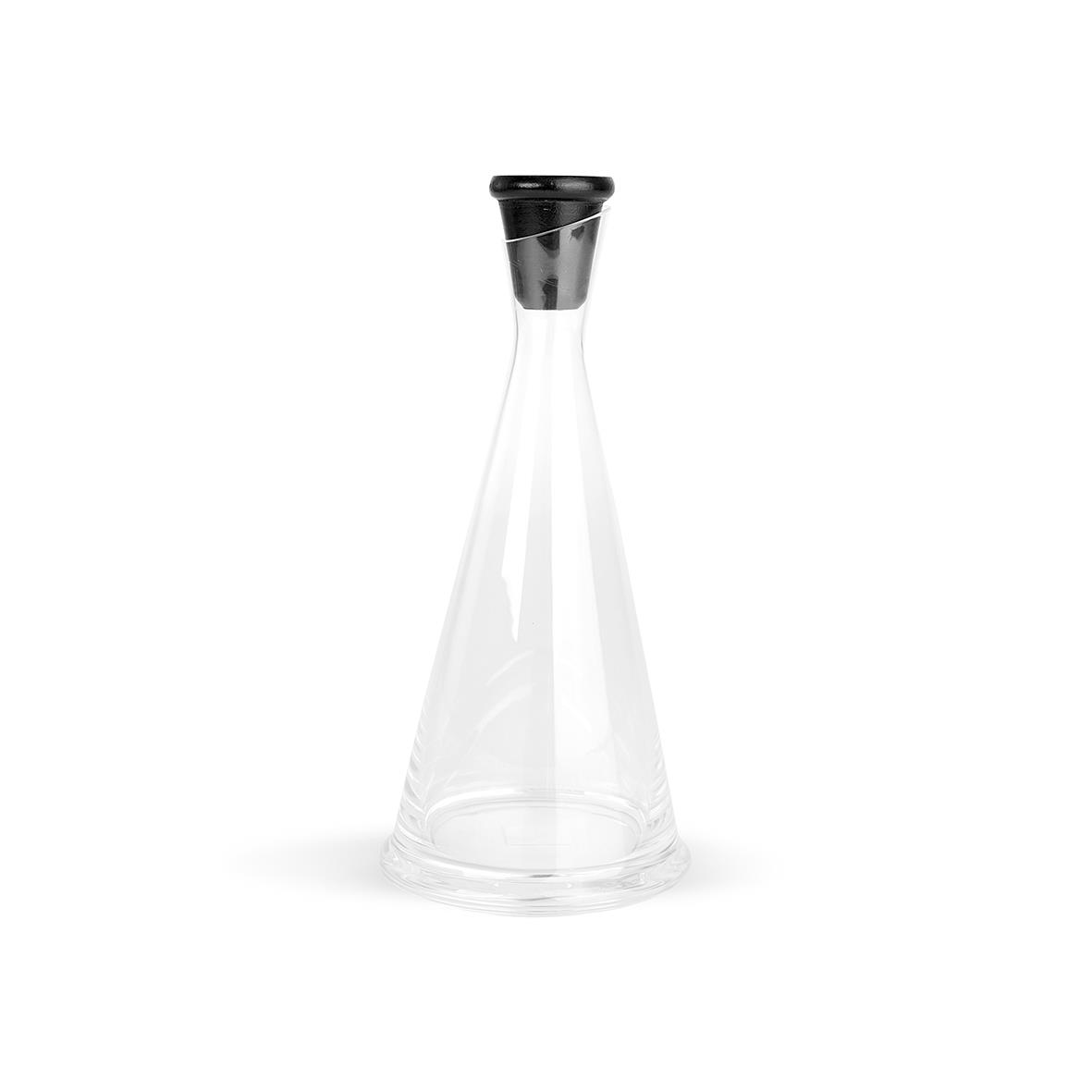 Olja- eller vinägerflaska från Sagaform Gurken i klar glas med svart lock