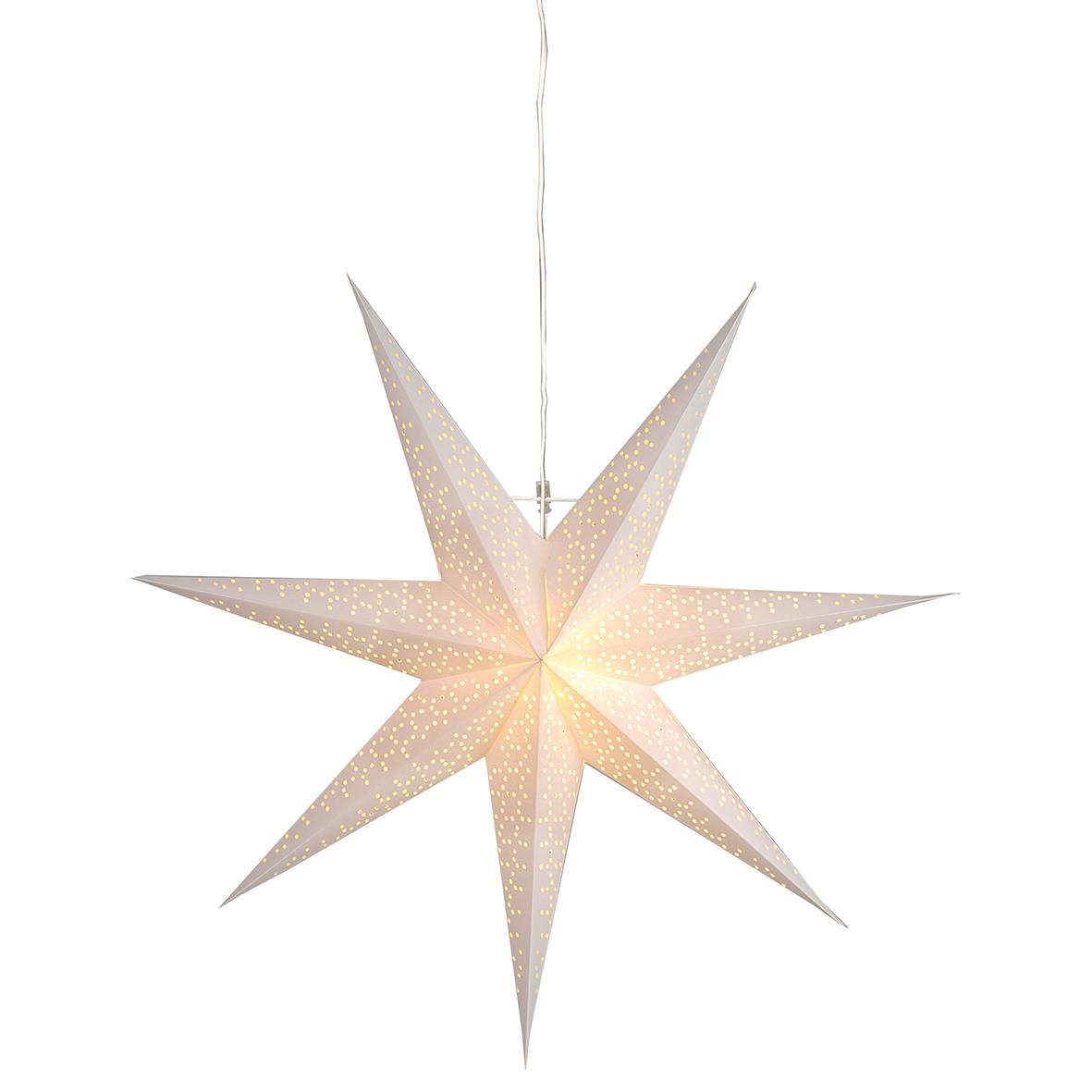 Julstjärna Dot Vit 70cm