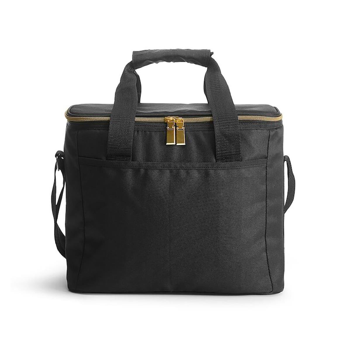 Svart kylväska Sagaform City Stor med handtag och axelrem, mått 22x34x28cm, 20L