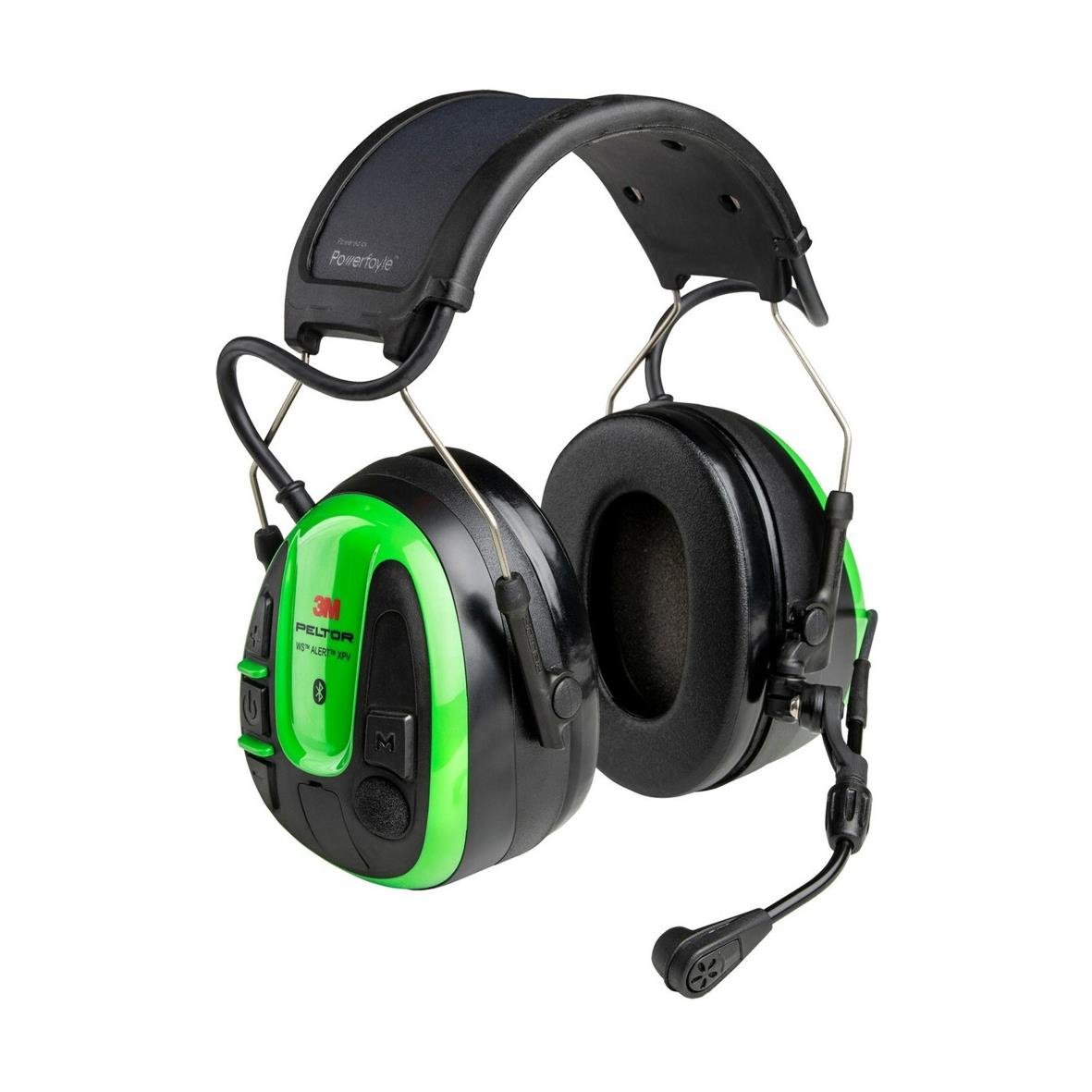 Hörselkåpa Peltor WS Alert XPV med mikrofon och hörlurar i svart och grönt