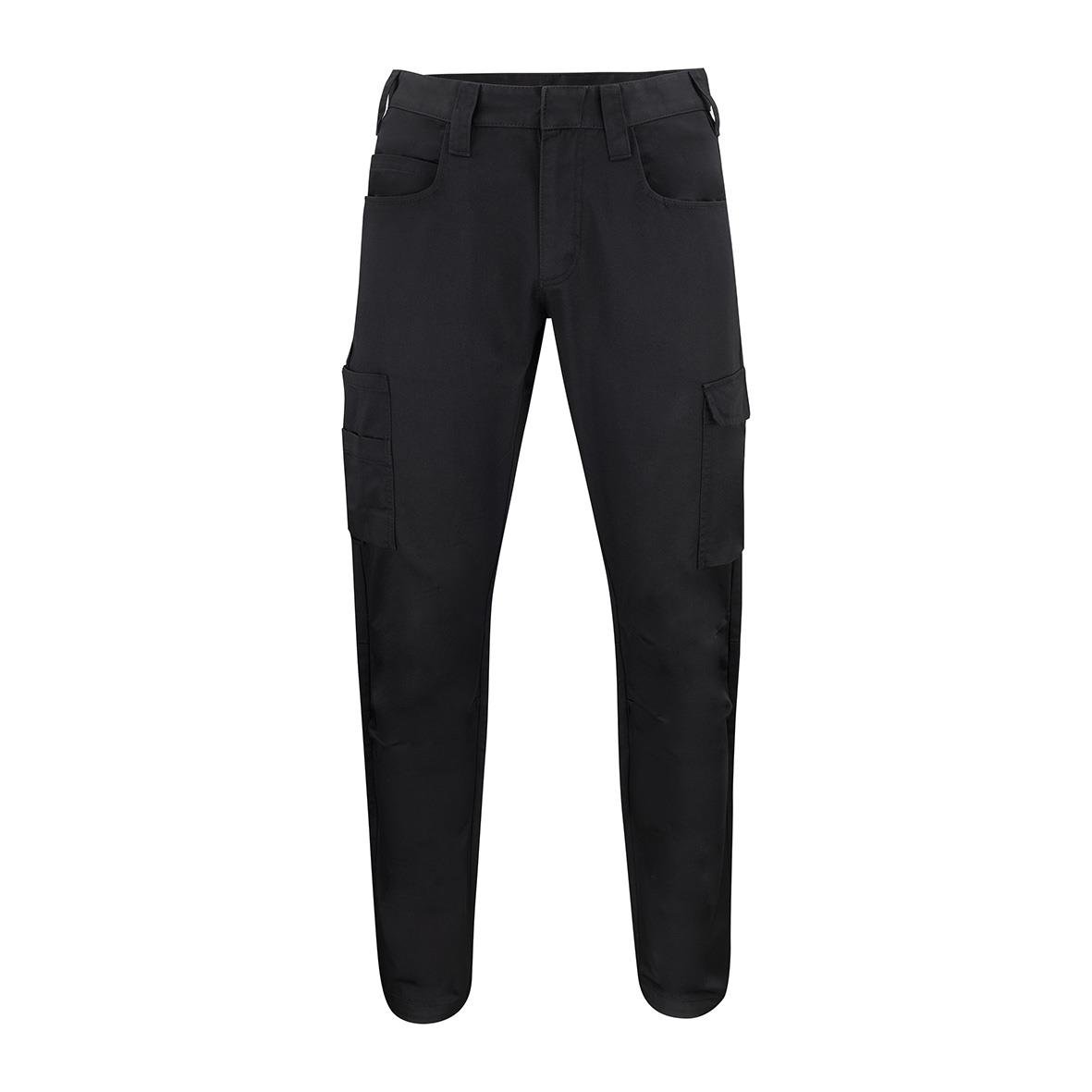 Svarta servicebyxor Texstar FP46 C48 med fickor och cargo-design