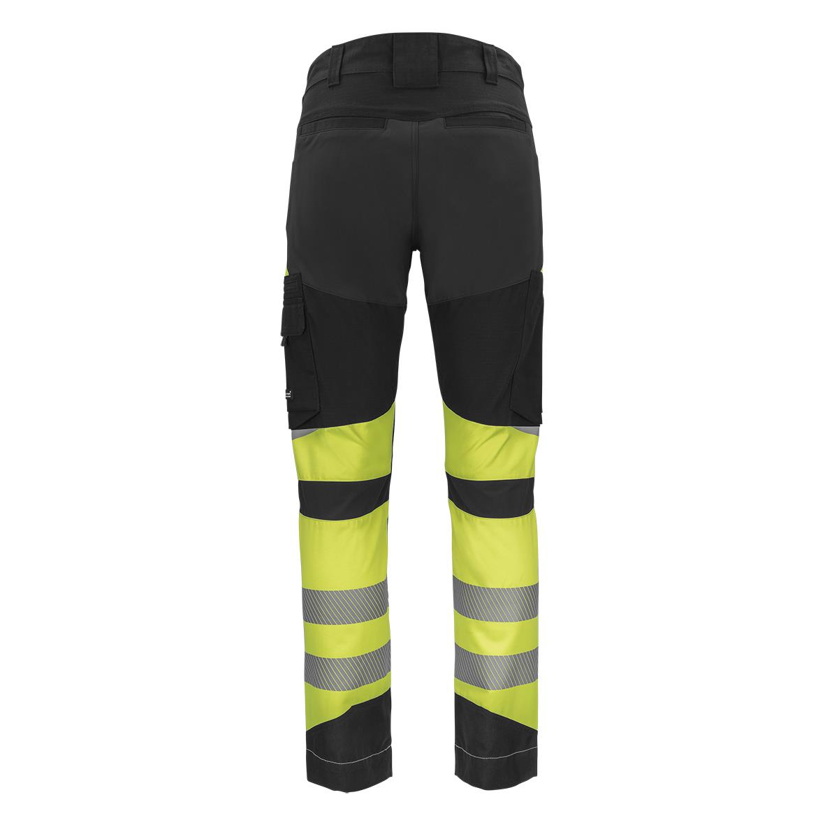 Varselbyxa Texstar FP47 i varselgul och svart med reflekterande band
