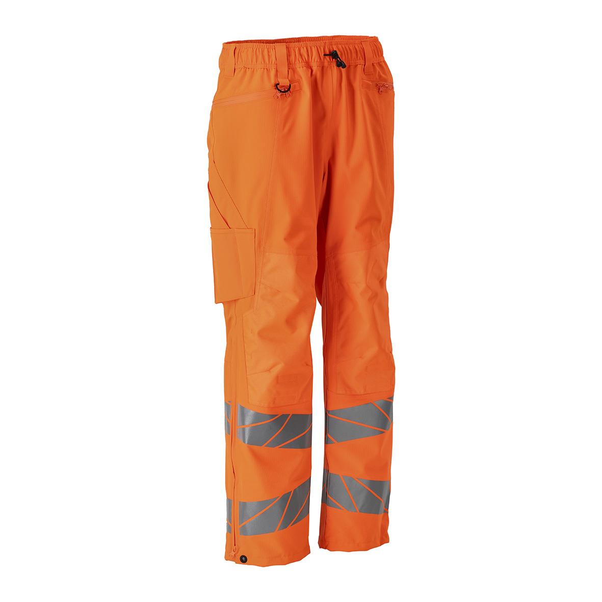 Överdragsbyxa Mascot 19590-449 Varselorange S i orange med reflexdetaljer