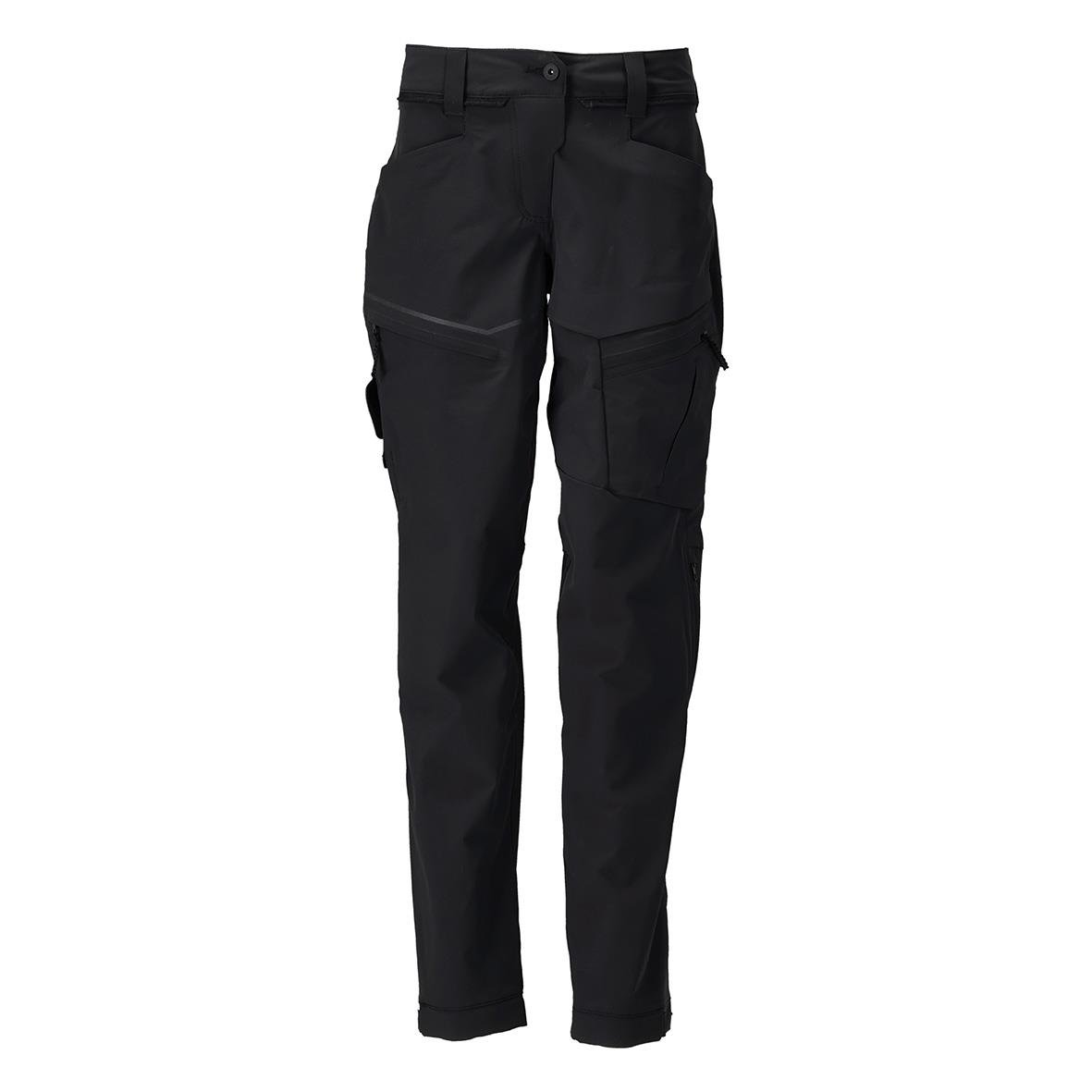 Svarta funktionsbyxor Mascot 22058-605 för damer med flera fickor och justerbar passform