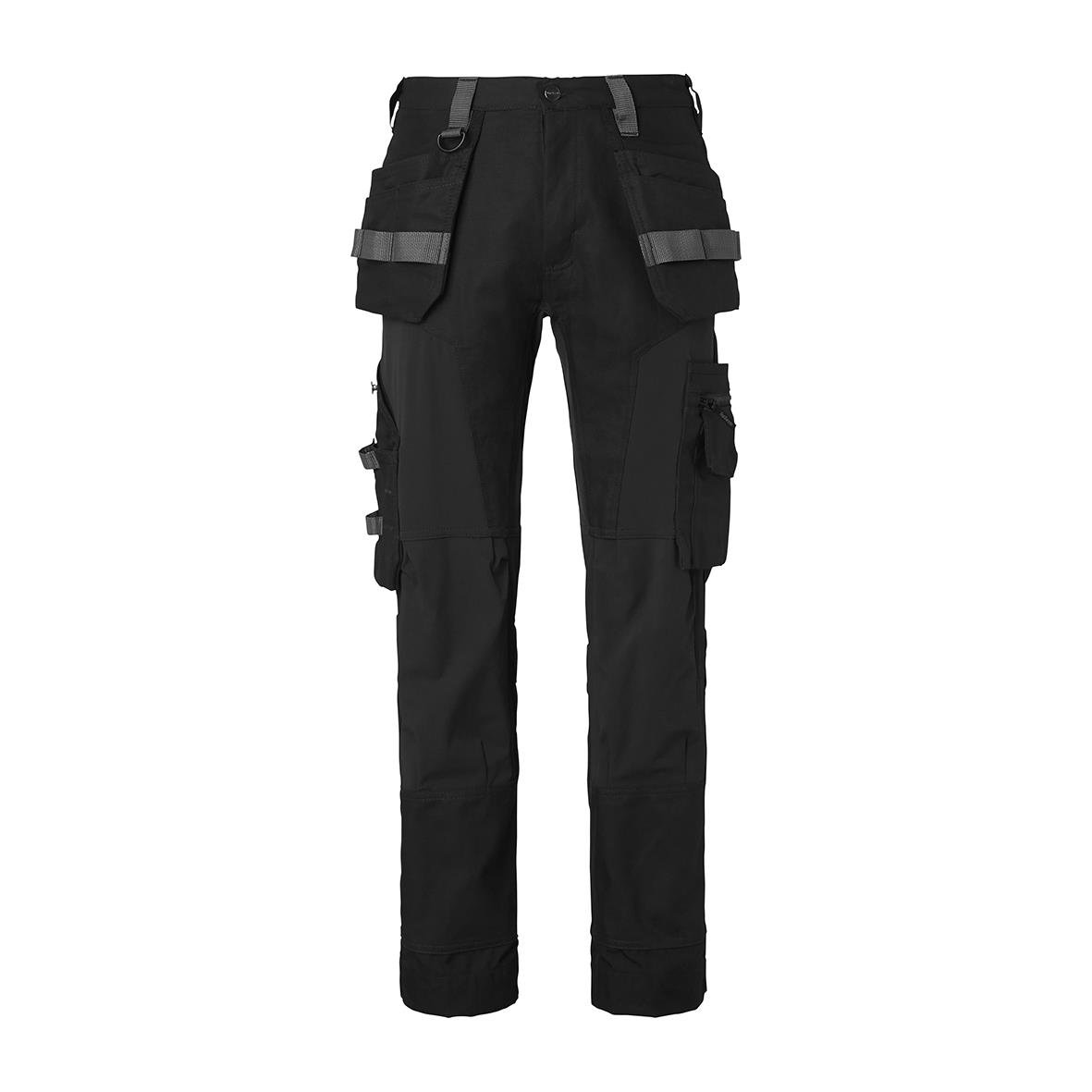 Svarta hantverksbyxor Top Swede 237 med flera fickor och justerbara detaljer