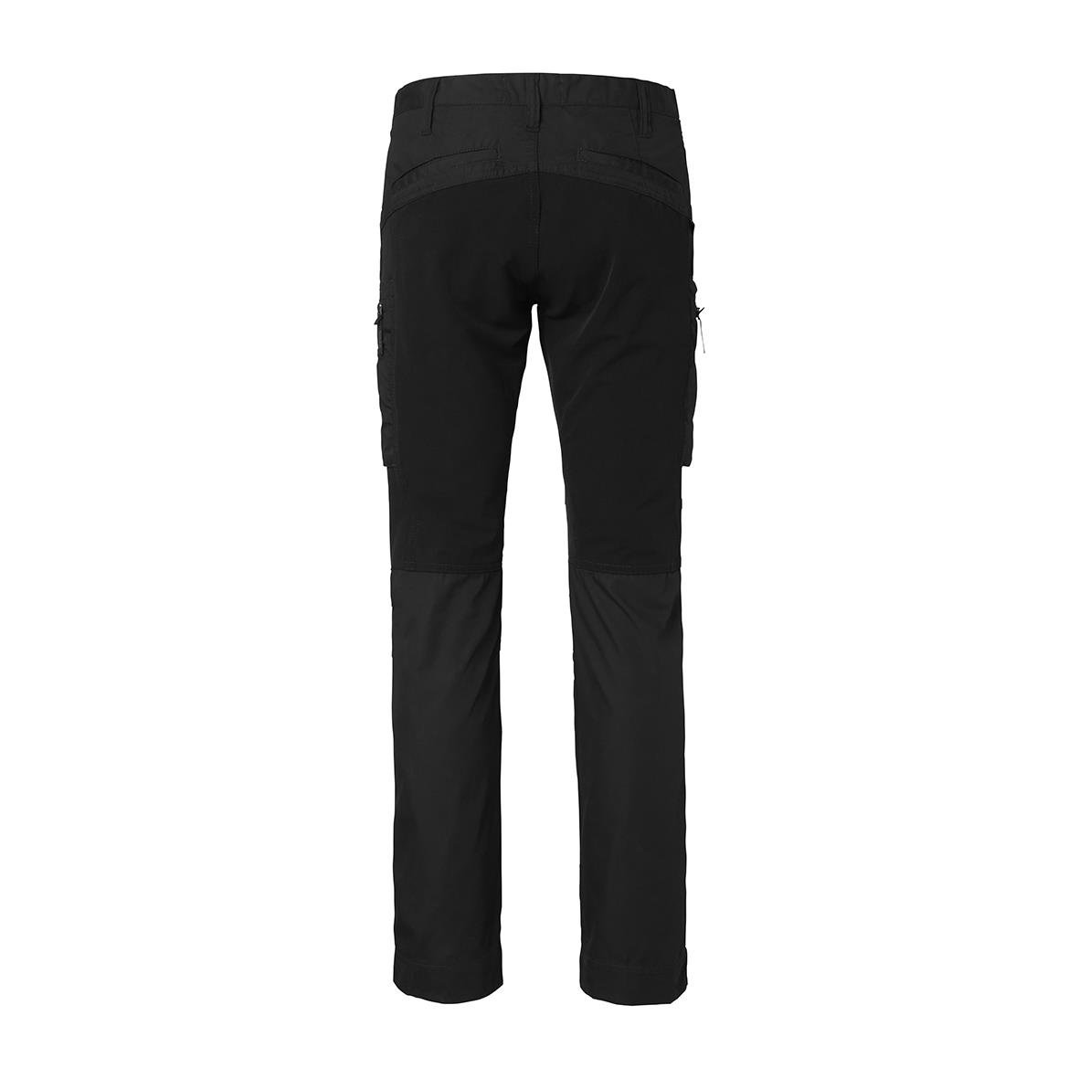 Svarta servicebyxor Top Swede 219 i storlek C44, bakifrån