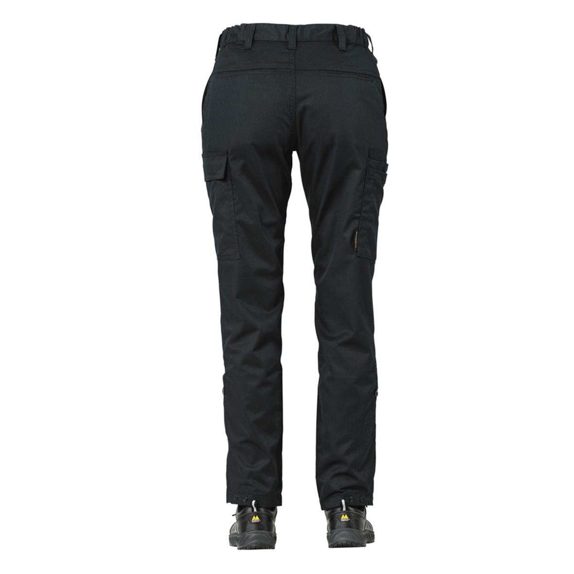 Svarta stretch arbetsbyxor för dam i storlek 32