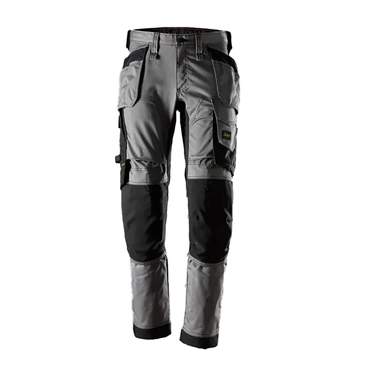 Midjebyxa Snickers 6241 Stretch AW i grå och svart färg, storlek 44