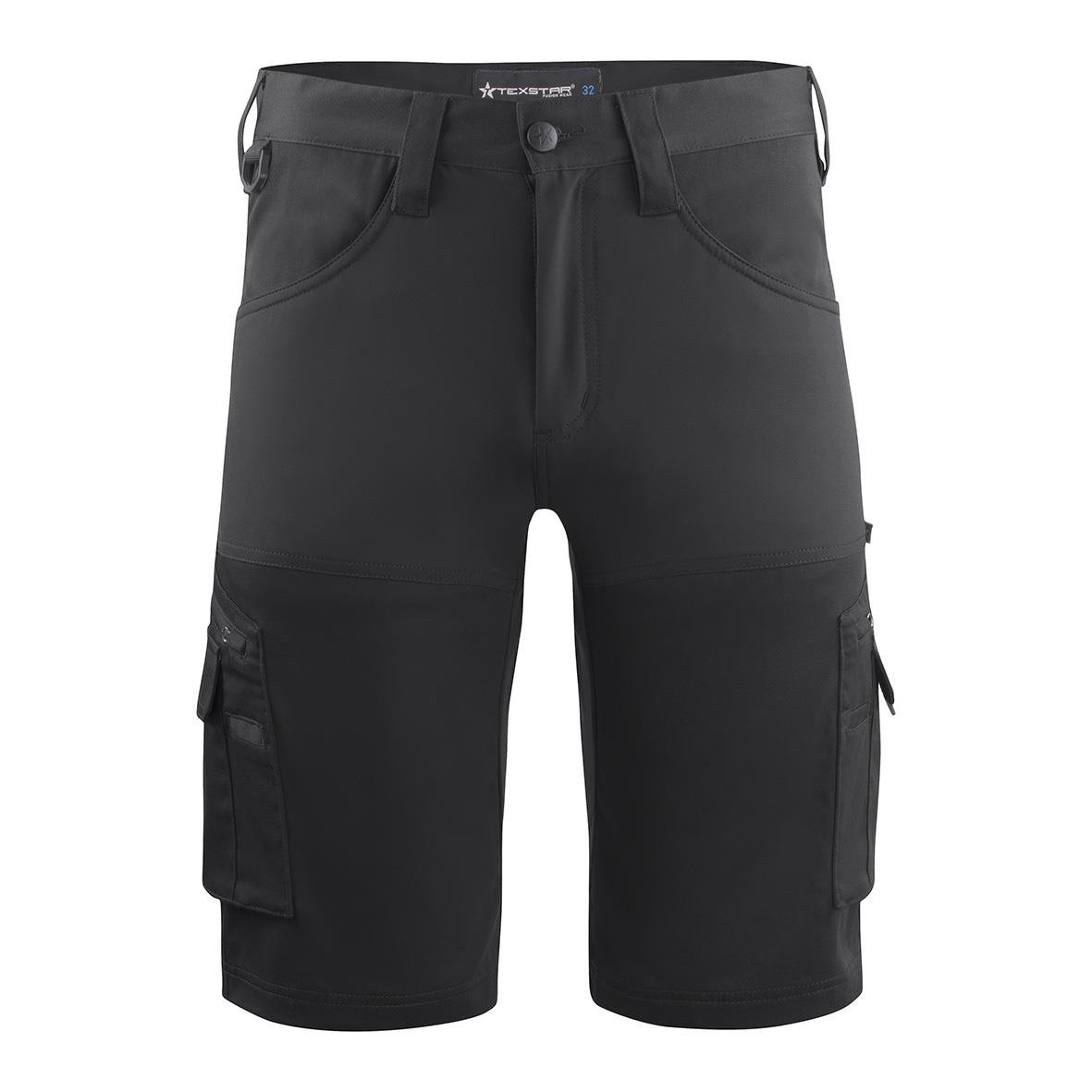 Svarta shorts Texstar FS12 W32 med fickor och knappar