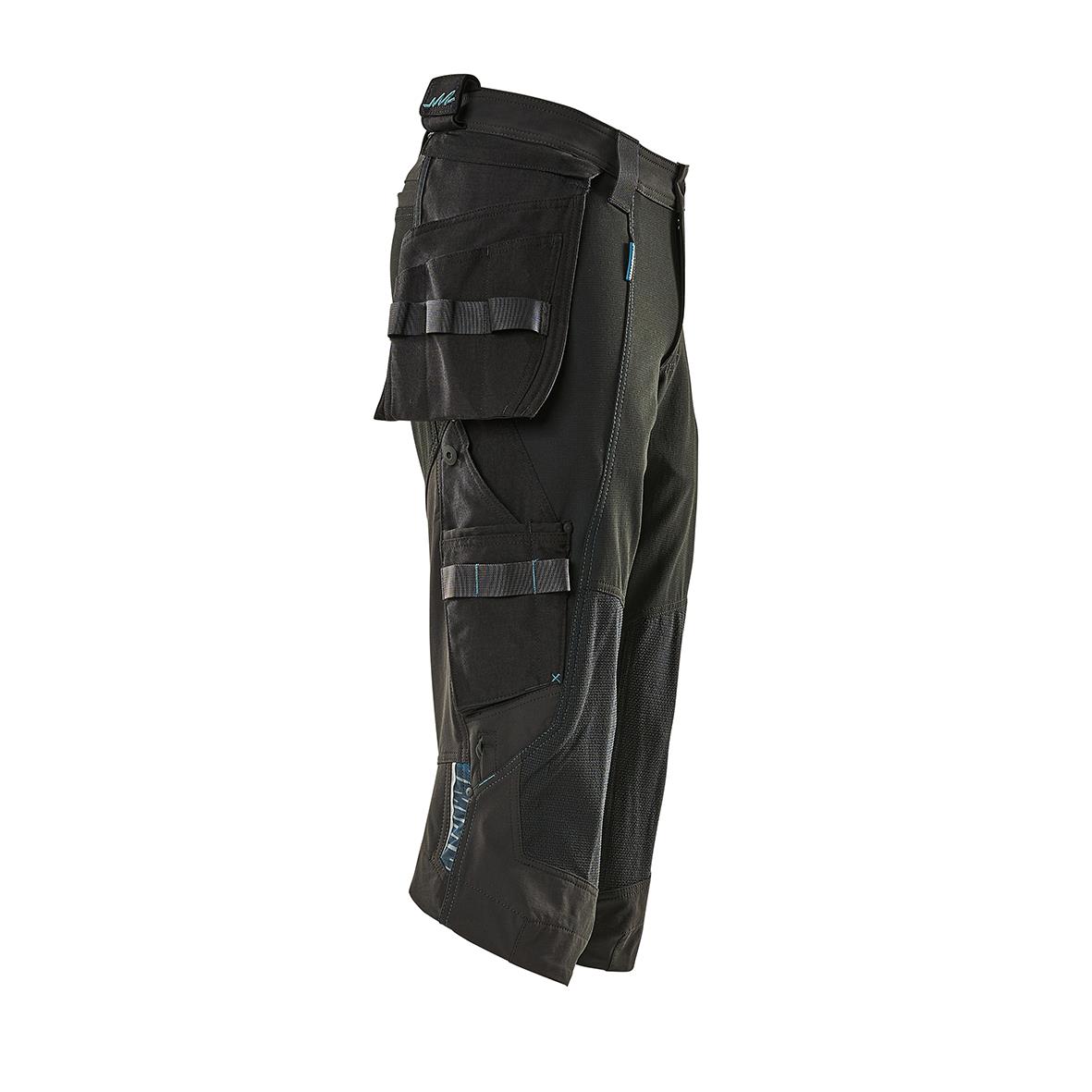 Svarta stretchbyxor med fickor och justerbara band