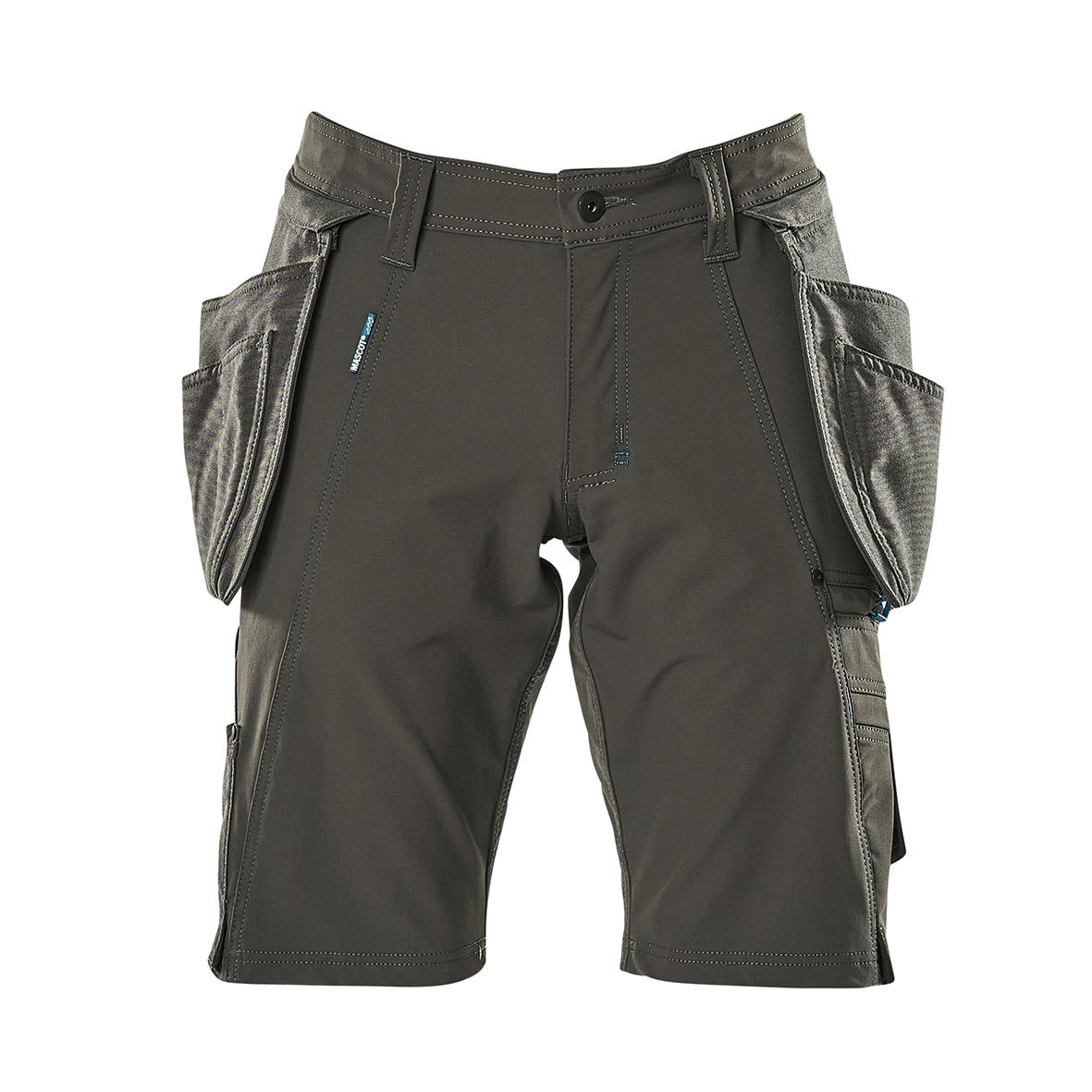 Hantverksshorts Mascot 17149-311 Antracit C46, mörkgrå arbetsshorts med flera fickor och förstärkningar