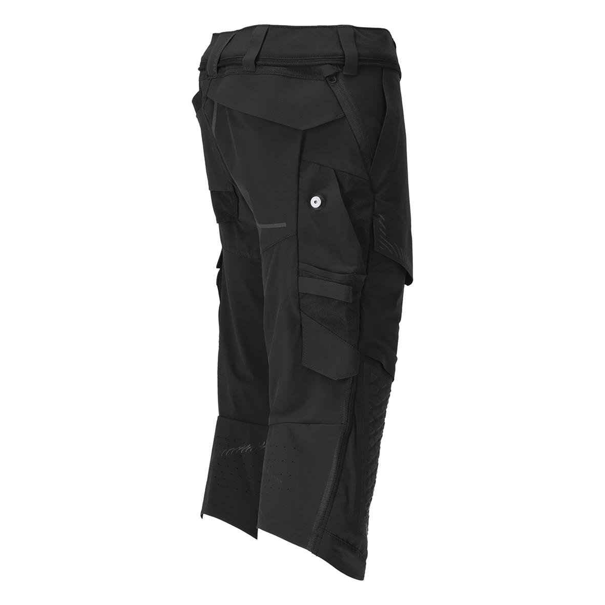 Svart piratbyxa med många fickor och justerbar midja