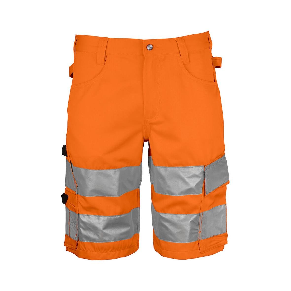Orange shorts med reflexremsor och svarta detaljer, C44