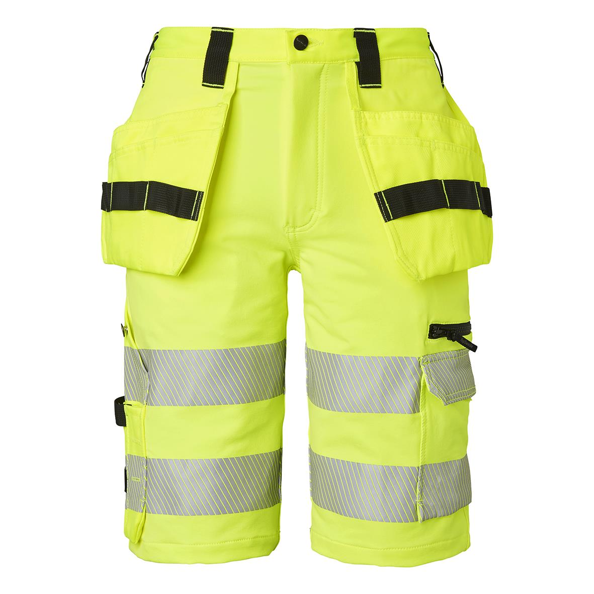 Hantverksshorts Top Swede 315 Varselgul C44 med reflexband och flera fickor