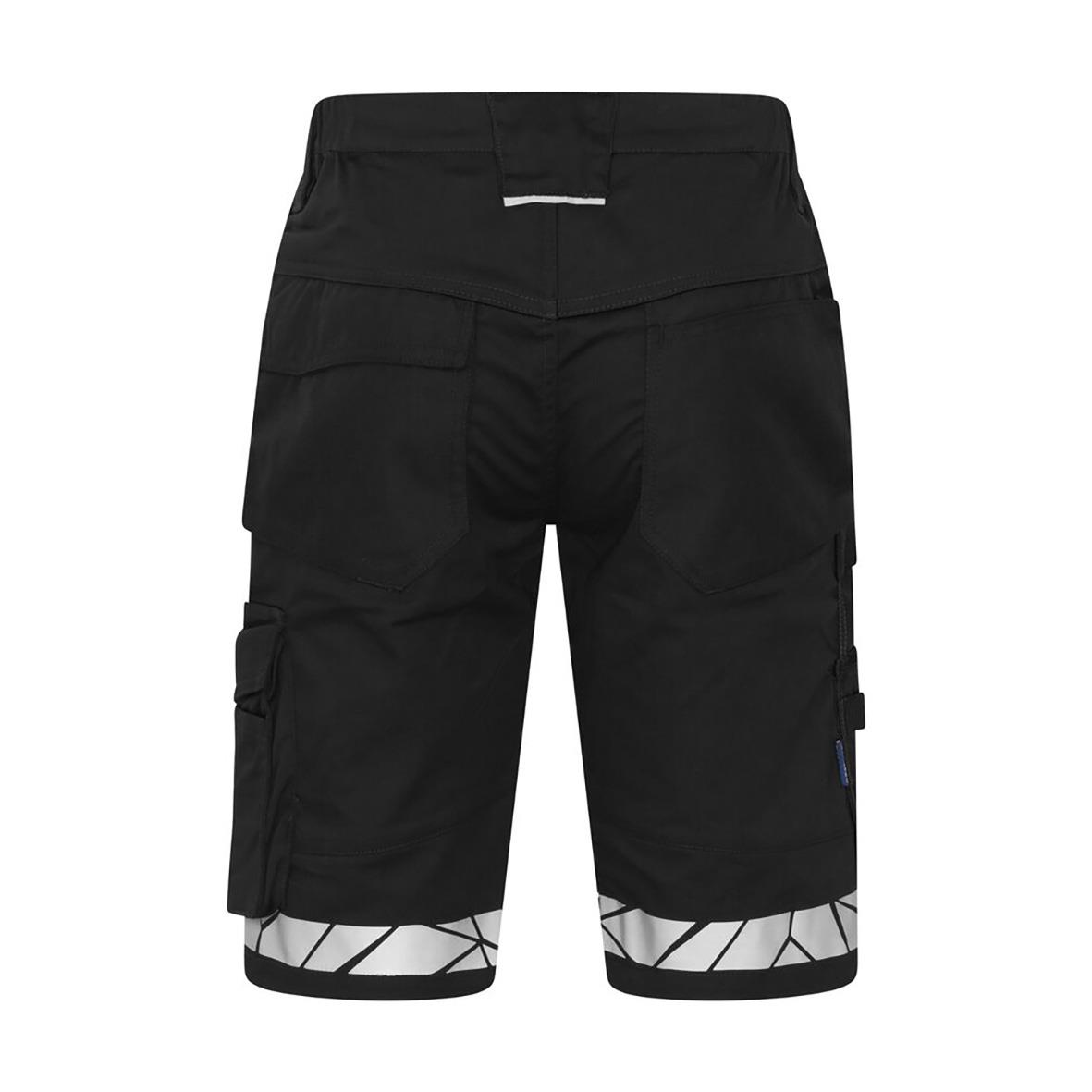 Svarta shorts Projob 7510 med reflexdetaljer och fickor