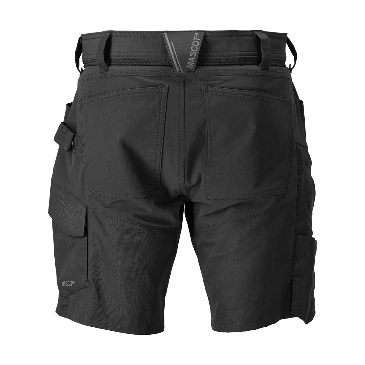 Svarta shorts med fickor och justerbar midja för maskot