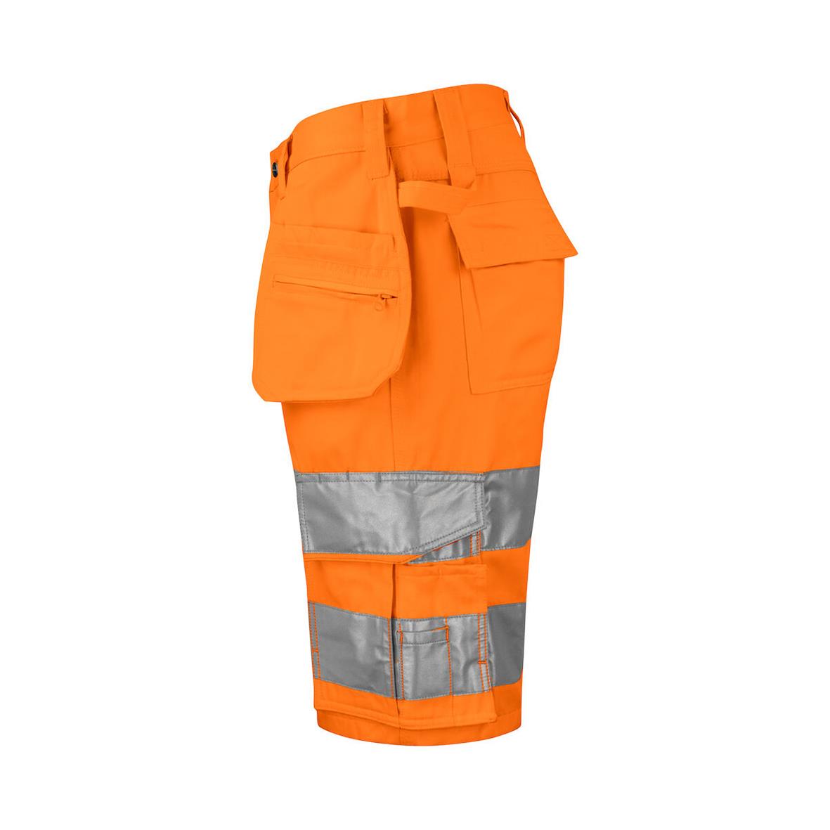Hantverksshorts Projob 6535 i varselorange och svart med reflexband