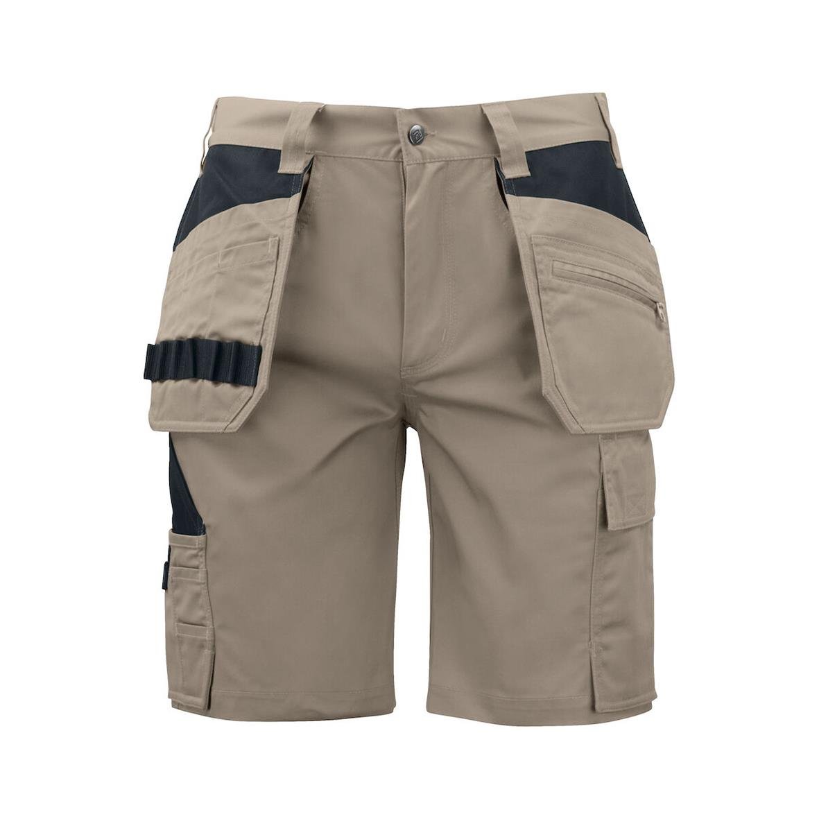 Hantverksshorts Projob 5535 Khaki C48 med flera fickor och förstärkningar
