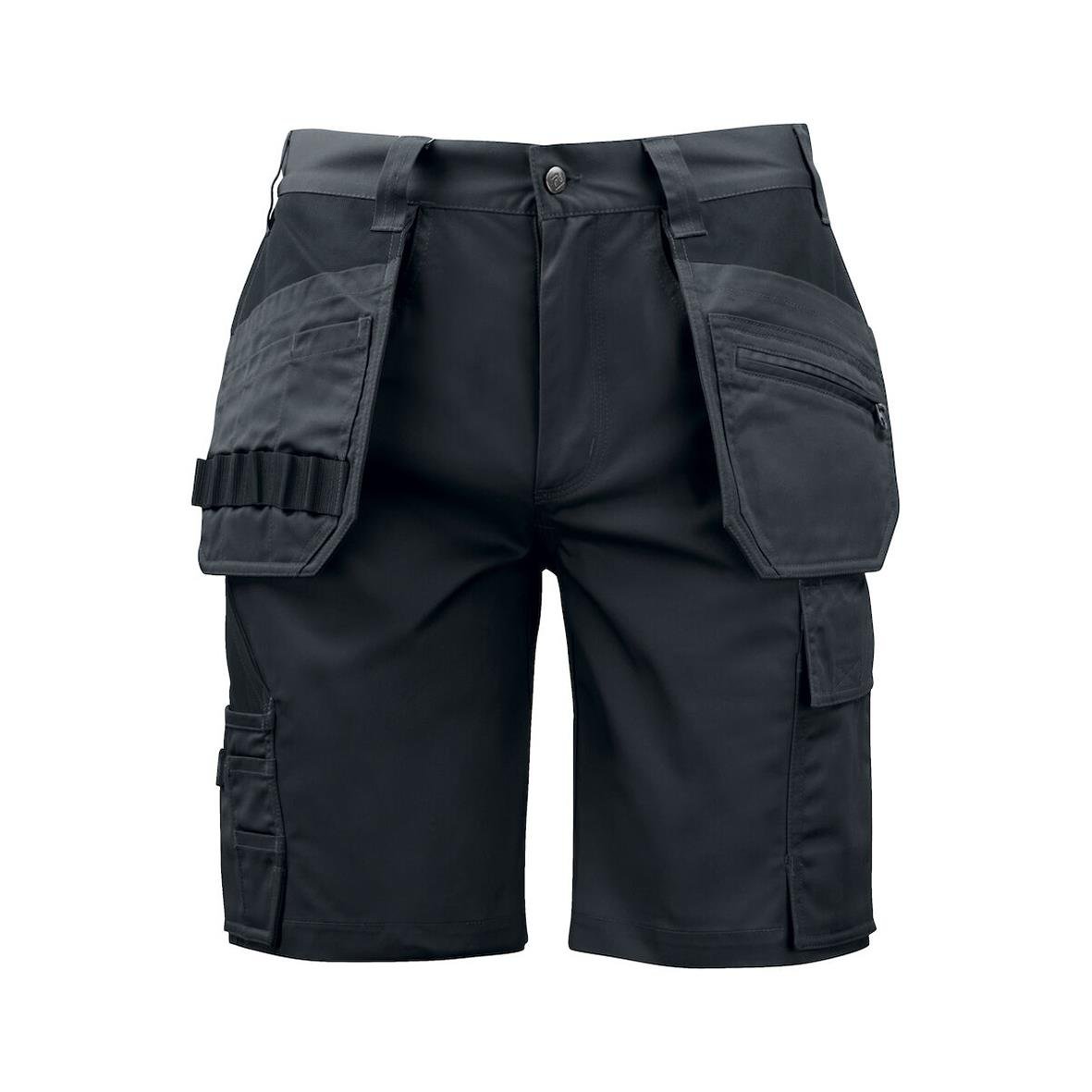 Svarta hantverksshorts Projob 5535 i storlek C42 med flera fickor och elastiska detaljer