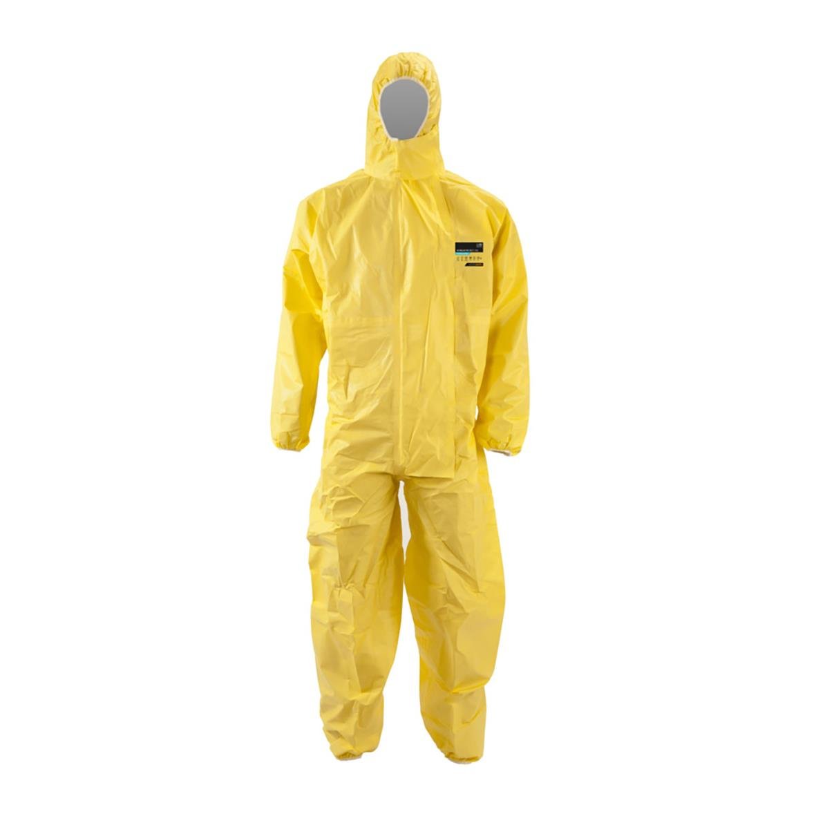 Gul korttidsoverall Worksafe Protect 310 3/4/5 i helkroppsdesign