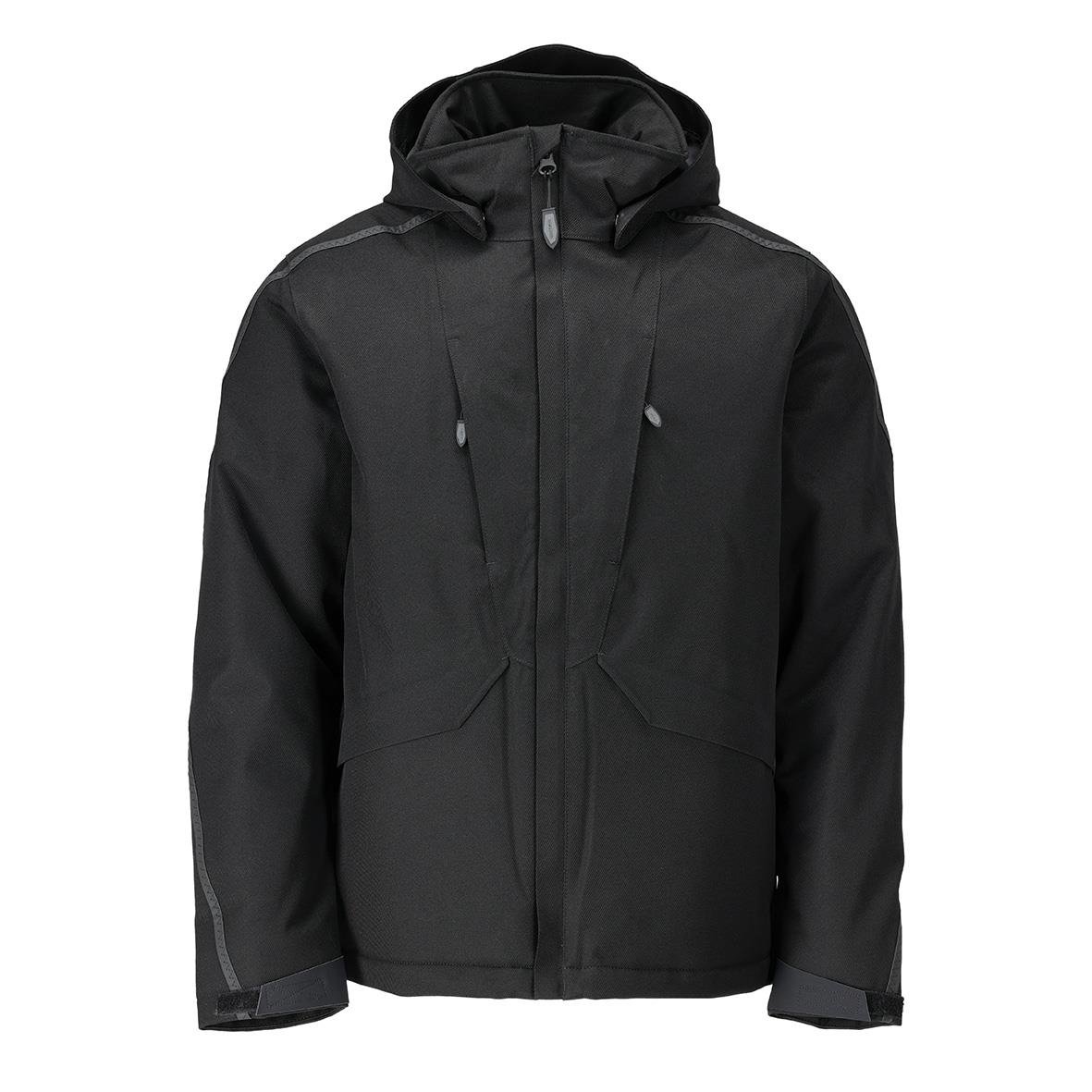 Svart vinterjacka Mascot 22335-624 i storlek L med huva och dragkedja