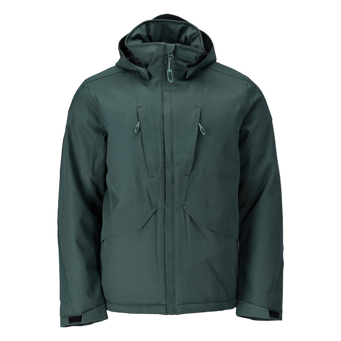 Vinterjacka Mascot 22335-624 Skogsgrön 2XL med huva och dragkedja