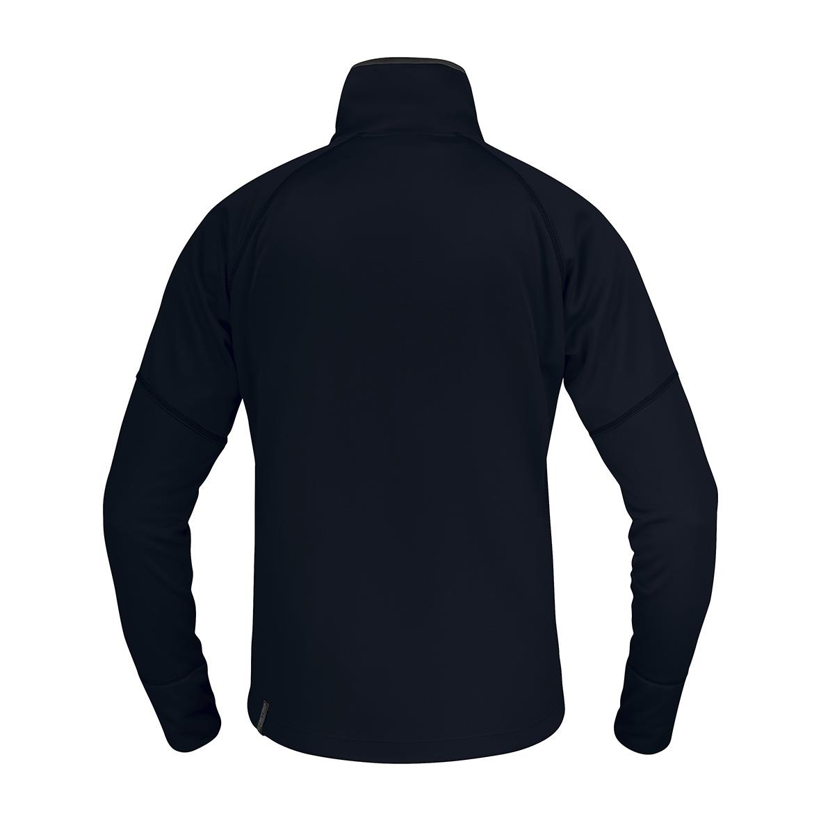 Svart Team Jacket Texstar FJ68 med hög krage och lång ärm sett bakifrån