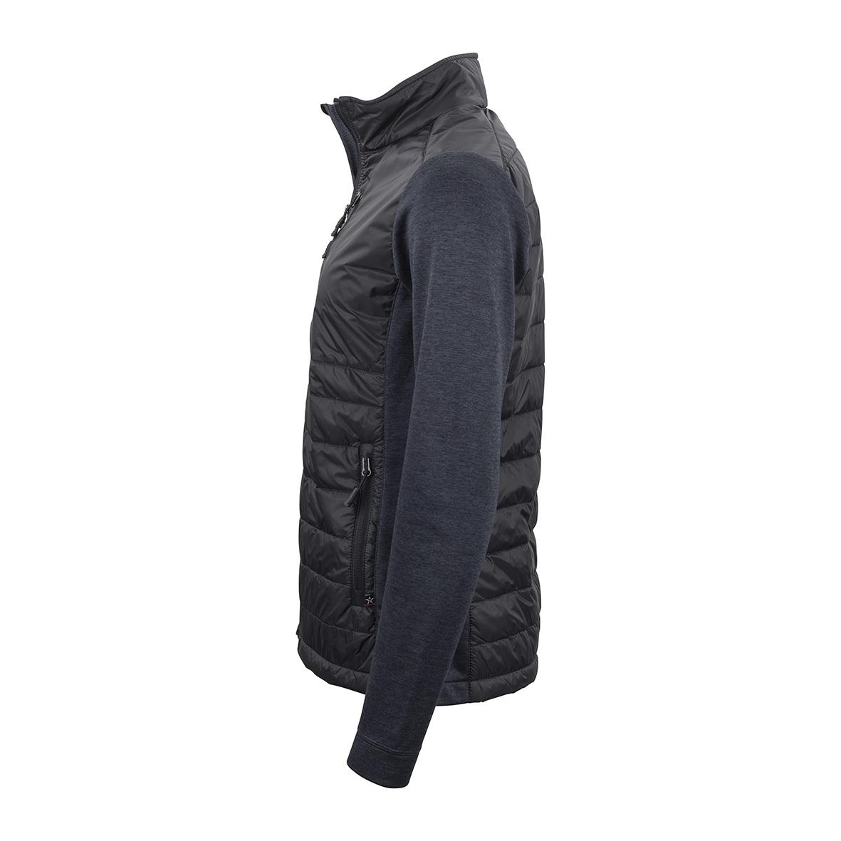 Svart hybridjacka Texstar WJ74 XS med quiltad kropp och stickad ärm