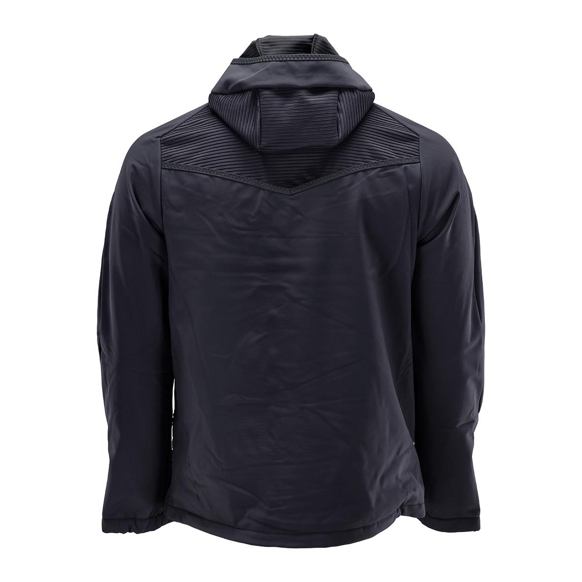 Mörk marin softshelljacka med huva i storlek 2XL