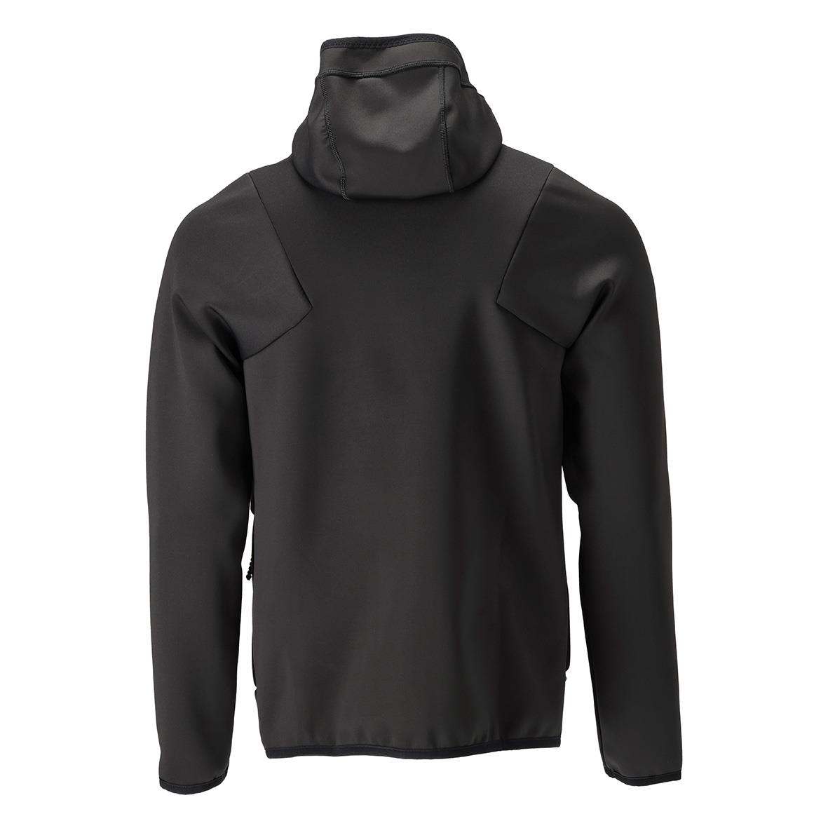 Svart fleecejacka med huva, storlek 2XL