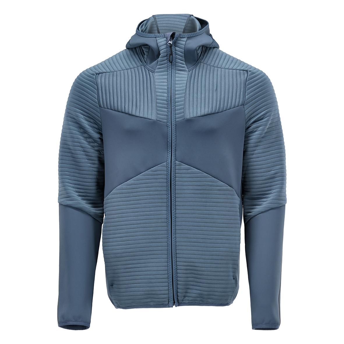 Ljus stenblå fleecejacka med huva och dragkedja, 2XL, Mascot 22603-681