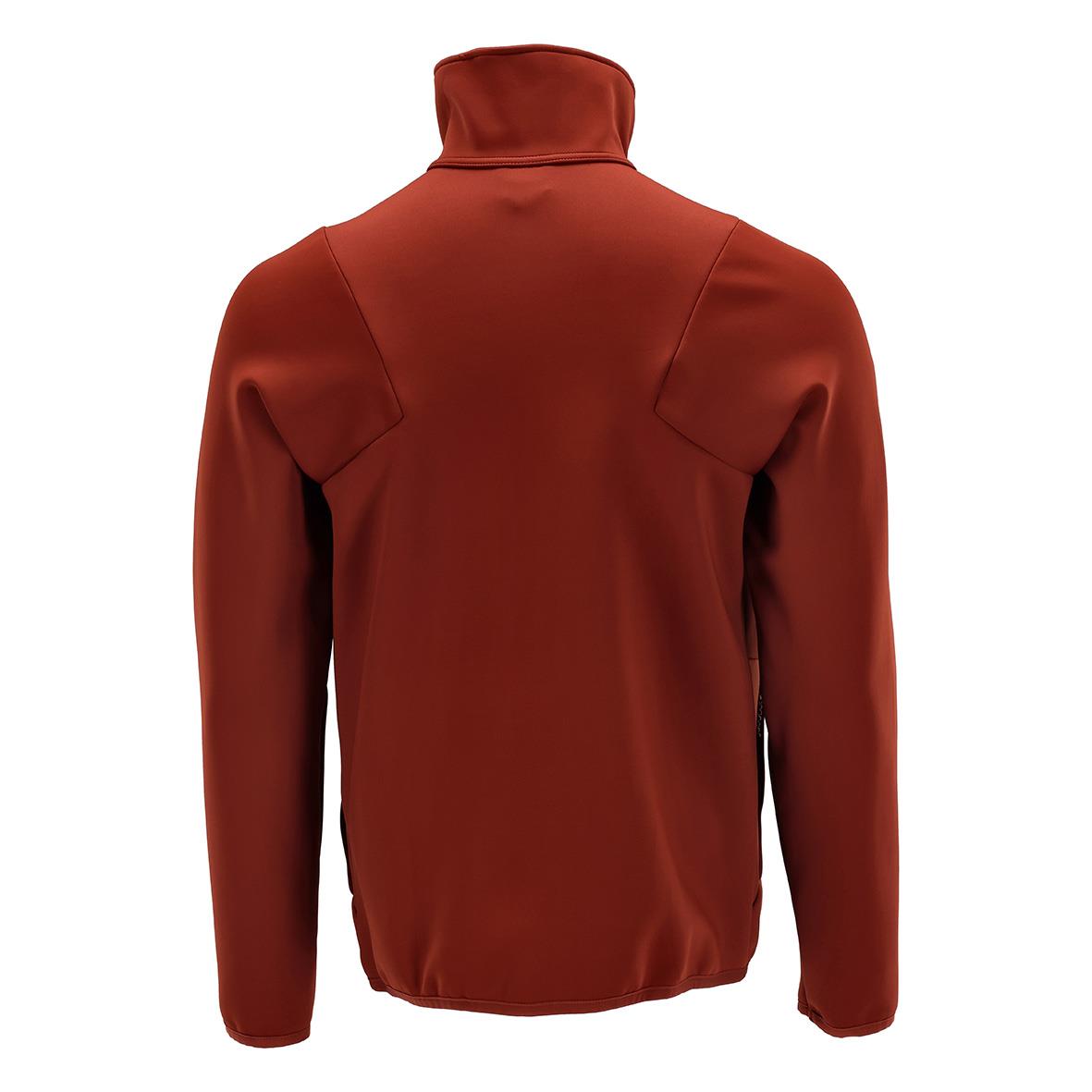 Röd fleecejacka i storlek XS med hög krage för höstbruk