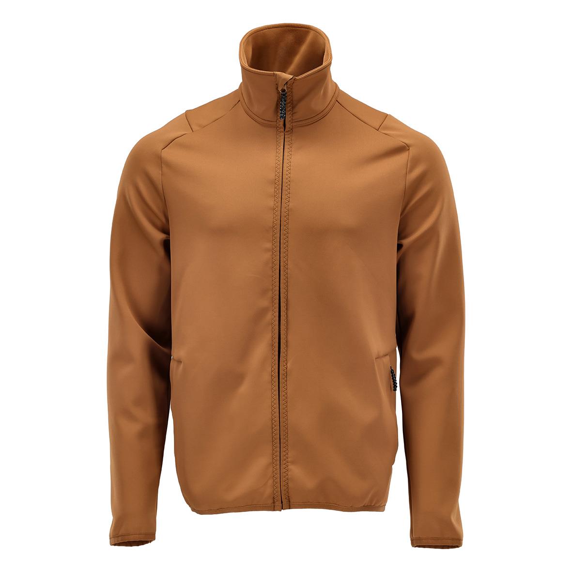 Nötbrun fleecejacka i stl XS med ståkrage och dragkedja fram