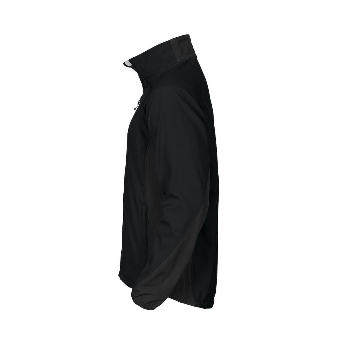 Svart softshelljacka Projob 2422 i storlek 4XL sett från sidan