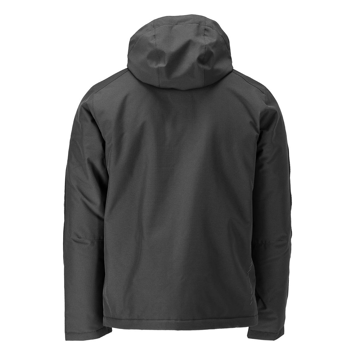 Svart vinterjacka från Mascot med huva, sett bakifrån