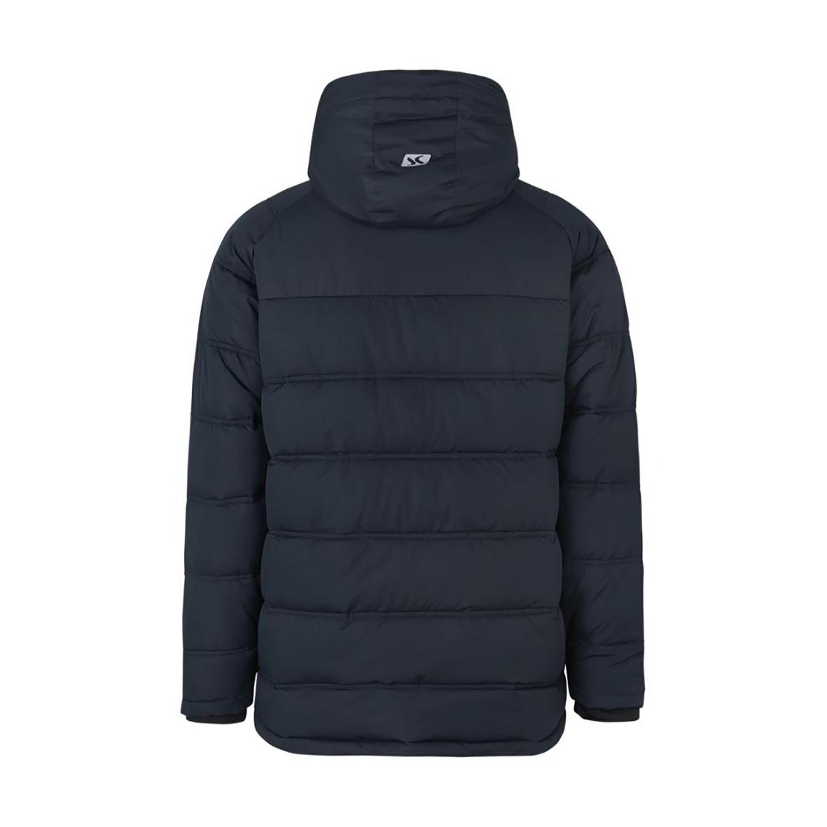 Vinterjacka marin i storlek 2XL med huva och quiltad design