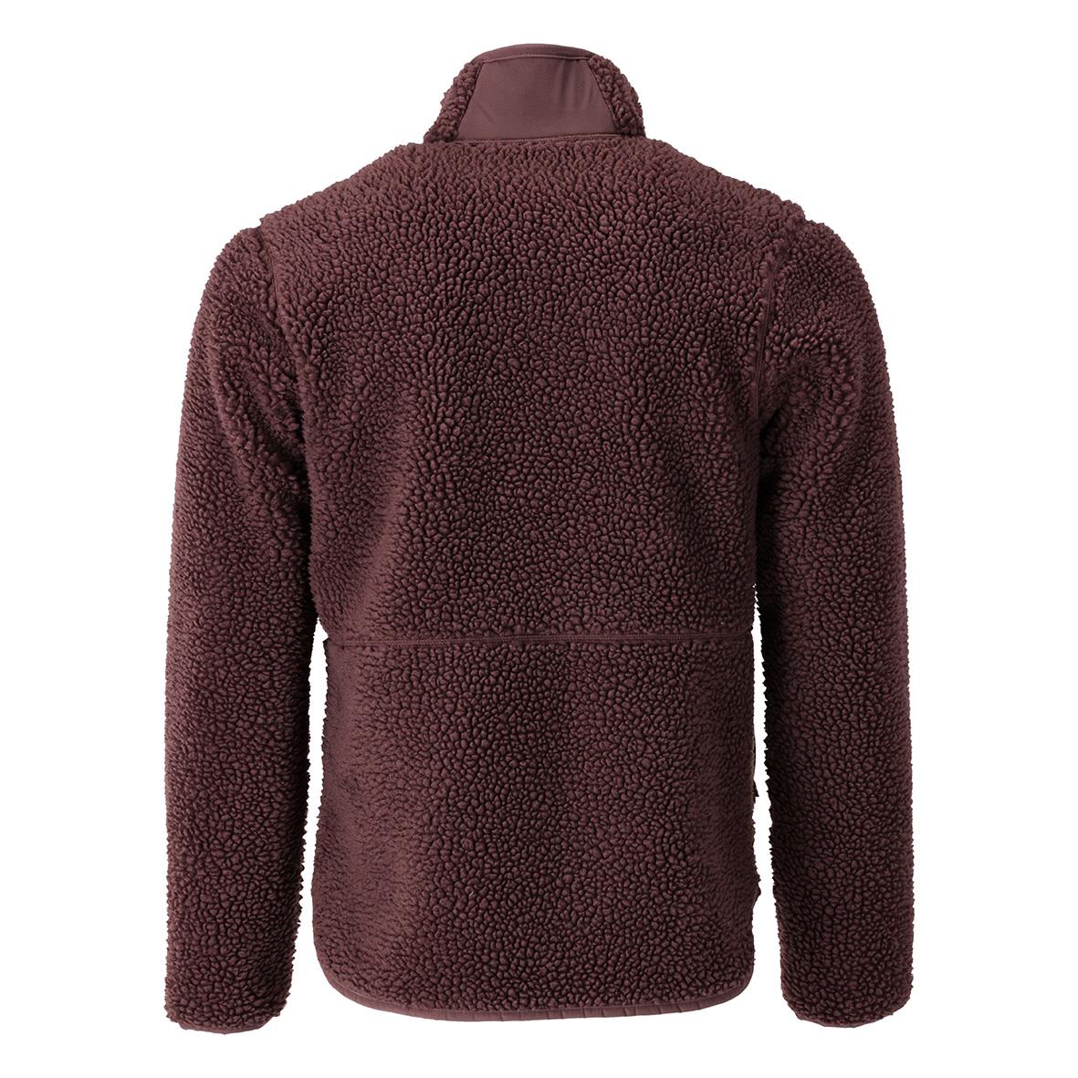 Vinröd fiberpälsjacka från Mascot med helzip och hög krage