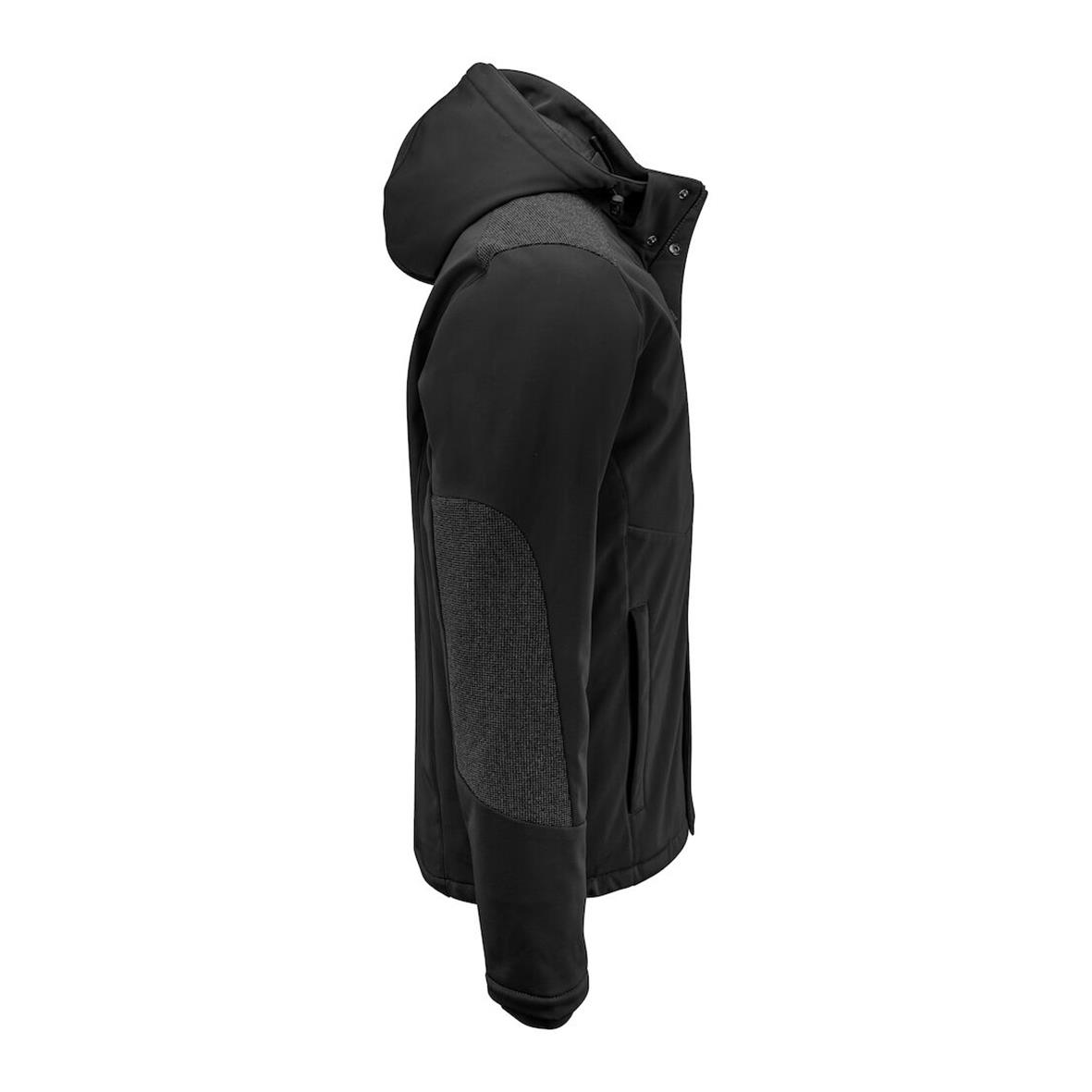 Svart funktionsjacka Projob 3417 med huva och vaddering, lång ärm