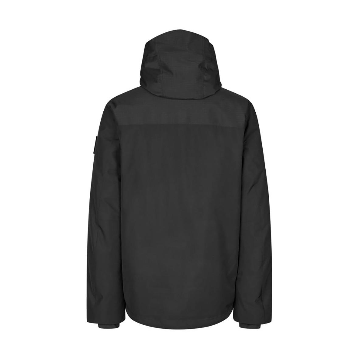 Svart vinterjacka i storlek L med huva