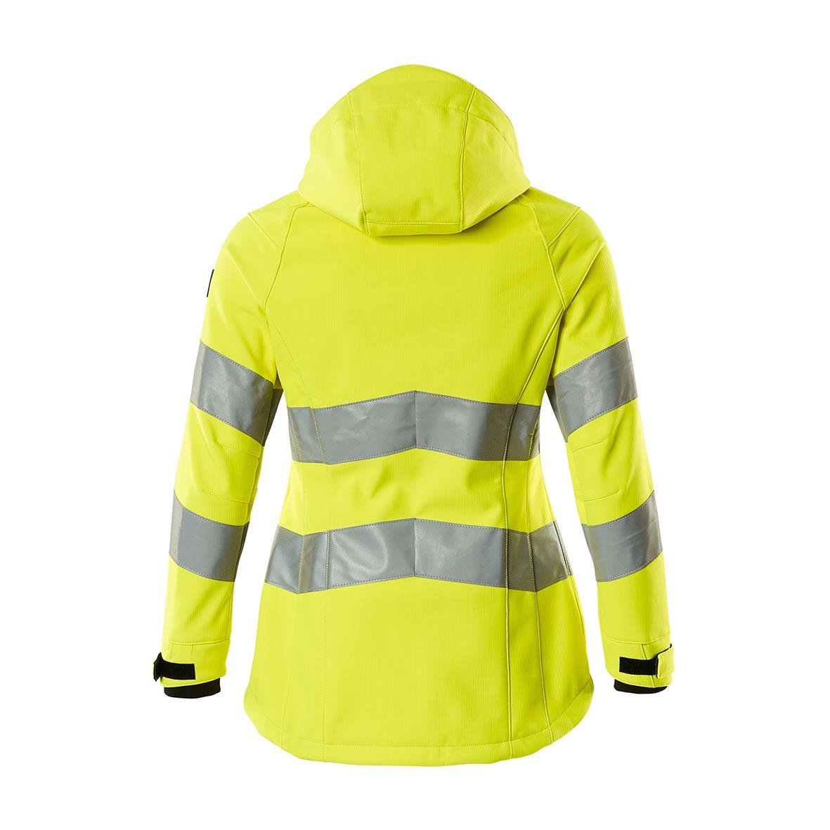Ljusgul softshelljacka med reflexband för dam, modell Mascot 18512-246