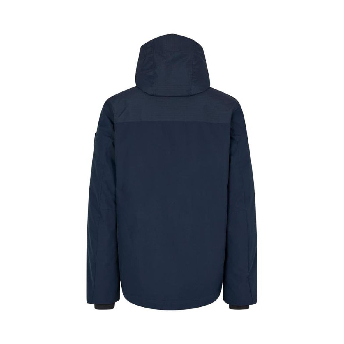 Vinterjacka i marinblå färg med huva och vadderad design