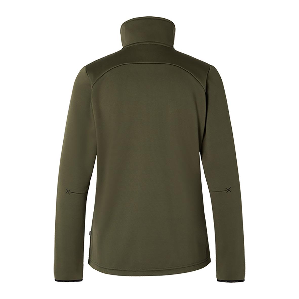 Grön Sweatshirt Texstar WJ57 Dam Grit Zip i XS storlek, bakvy