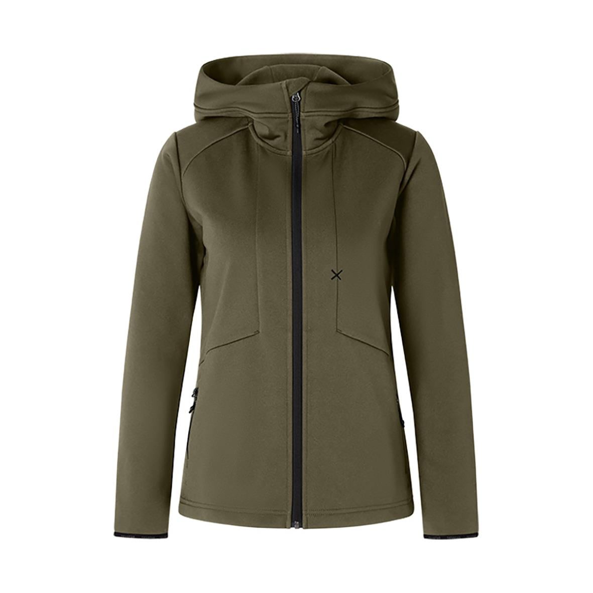 Grön hoodtröja Texstar WJ56 Dam Grit Zip XS med dragkedja och huva