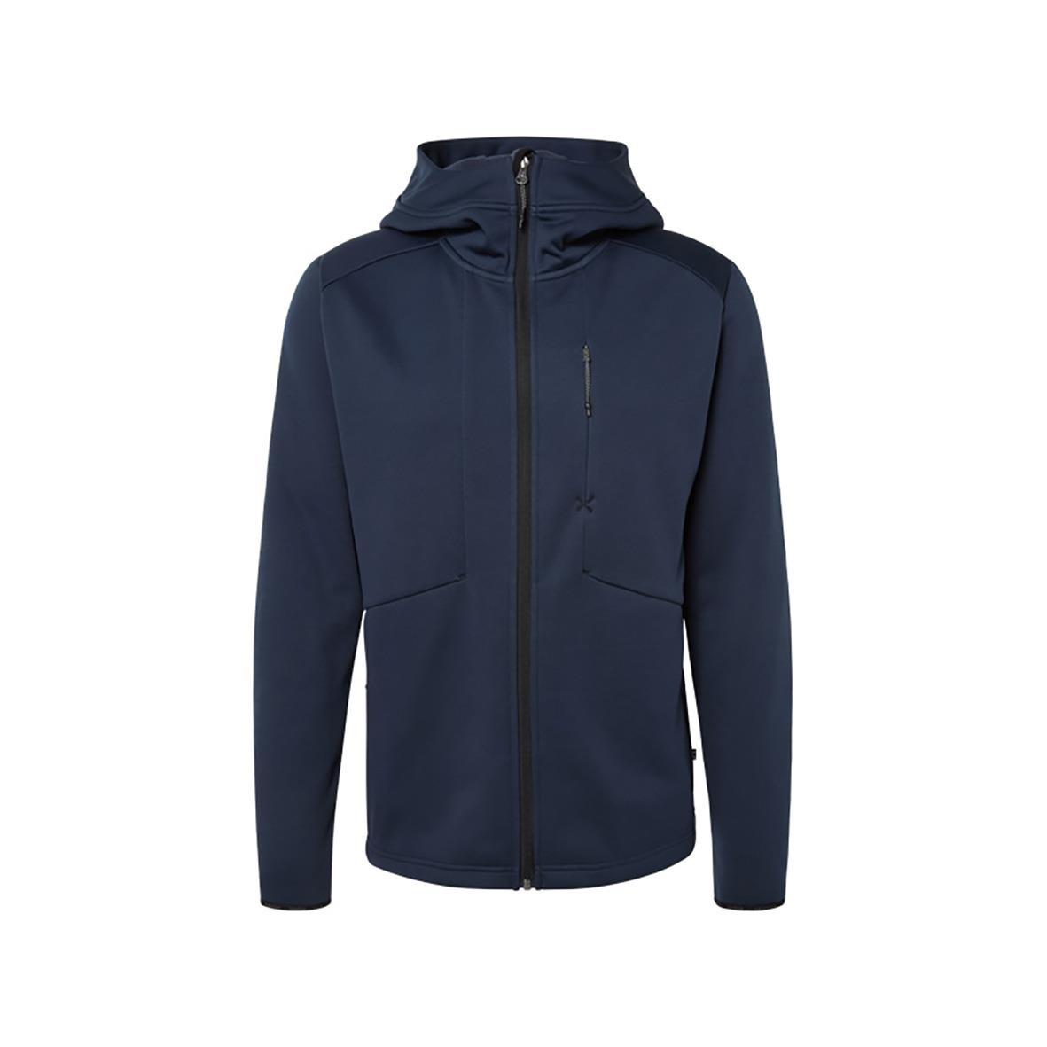 Marinblå hoodtröja Texstar FJ56 Grit Zip Hoodie med dragkedja och huva