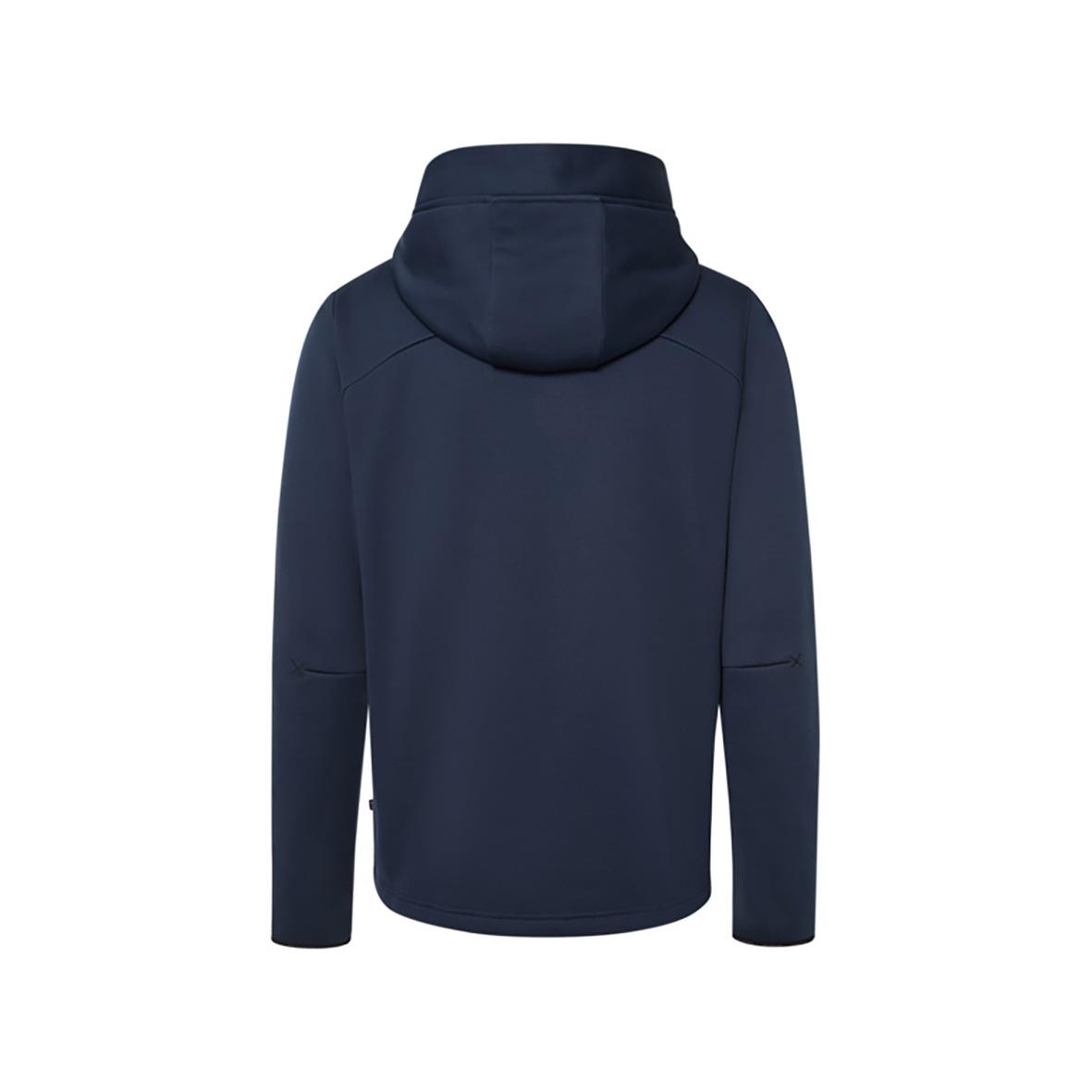 Marinblå hoodtröja Texstar FJ56 Grit Zip Hoodie sett bakifrån