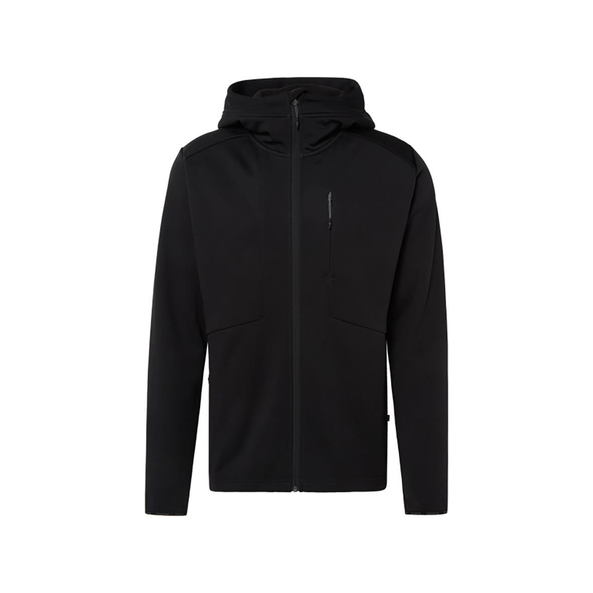 Svart hoodtröja Texstar FJ56 Grit Zip Hoodie med dragkedja och huva