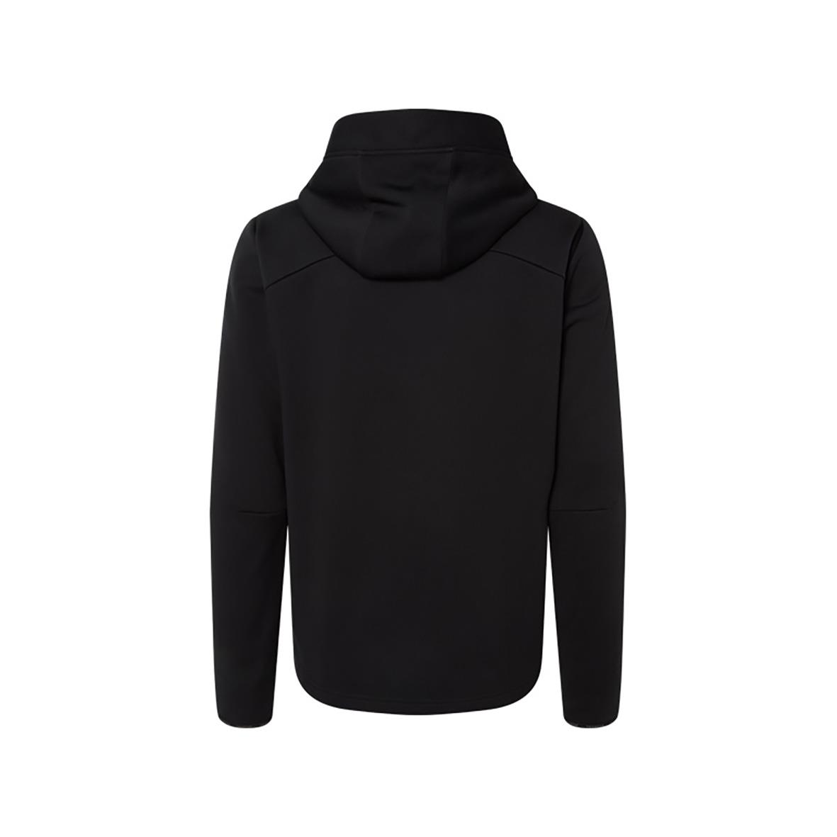 Svart hoodtröja Texstar FJ56 Grit Zip Hoodie med huva och dragkedja bakifrån