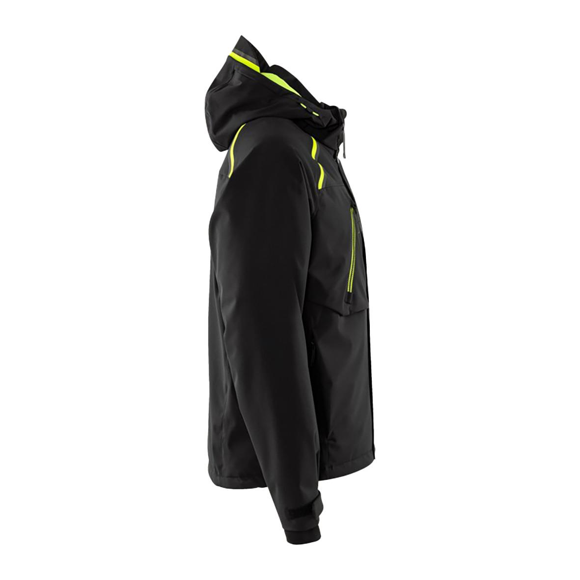 Svart vinterjacka Fristads 4873 GLPS Stretch XS i sidovy